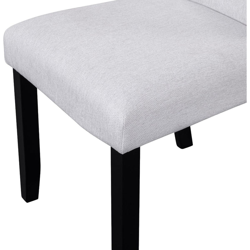 5-Piece Round Dining Table set, 43-Inch Modern Dining Table and 4 Upholstered Chairs for Dining Room, Kitchen Room, Living Room, Easy Assembly