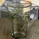 Unbreakable Plastic Water Pitcher With Lid, Palm Tree Design - Clear by HouseOfZazla