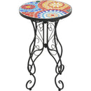 Outdoor Side Table,Colorful+Black