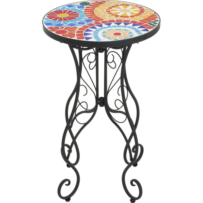 Outdoor Side Table,Colorful+Black
