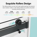 Frameless Double Sliding Soft-Close Shower Door, 3 / 8" (10Mm) Thick SGCC Tempered Glass Door, Matte by HouseOfZazla