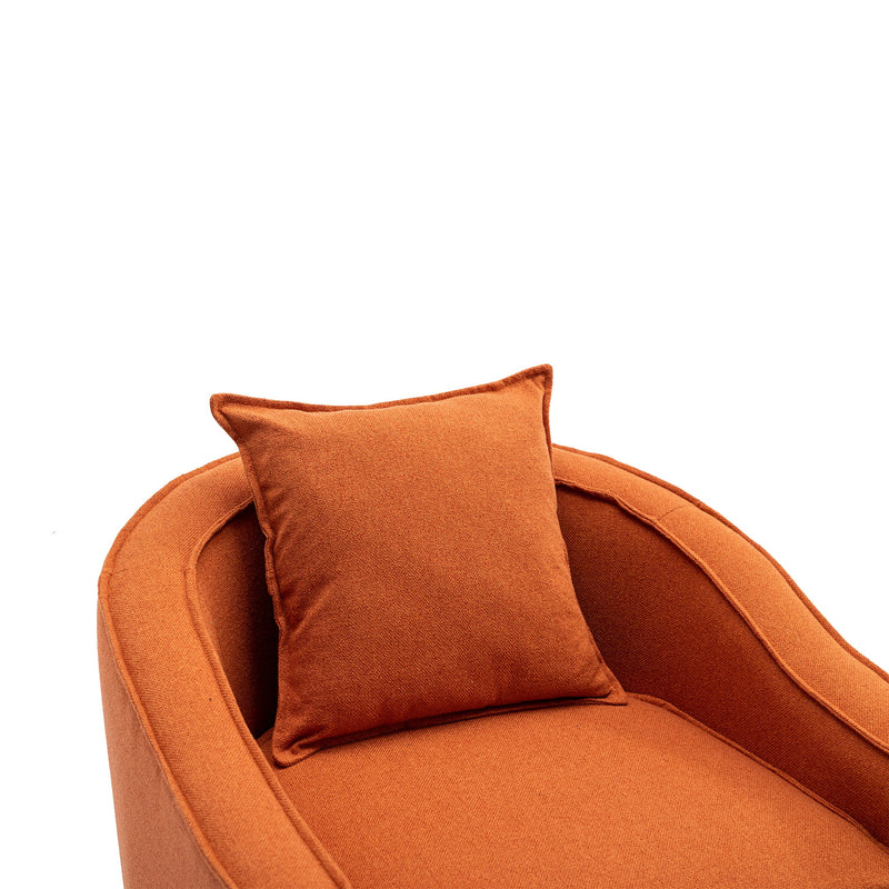 Accent Chair with Ottoman, Mid Century Modern Barrel Chair Upholstered Club Tub Round Arms Chair for Living Room