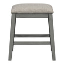 5-piece Counter Height Dining Table Set with Built-in Storage Shelves,Grey