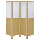 Mattison 4-Panel Room Divider Folding Shoji Screen Natural