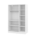3-Door Shutter Wardrobe with shelves, White