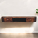 Lunar - Floating Console With 2 Drawer - Chestnut by HouseOfZazla