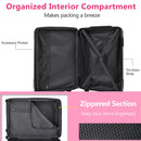 Lightweight Durable ABS Suitcases with Double Wheels