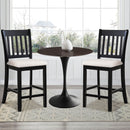 Transitional Rubberwood Dining Room Chairs (Set of 2) With Slatted Back - Black by HouseOfZazla
