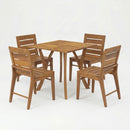 5-Piece Outdoor Acacia Wood Dining Set