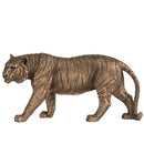 11.5" Tiger Statue Decor with Gleaming Coppery Finish