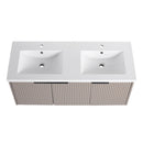 Contemporary Wall Mounted Bathroom Vanity With Resin Double Sink by HouseOfZazla