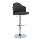 Ahoy - Contemporary Adjustable Barstool With Swivel With Rounded T Footrest (Set of 2) by HouseOfZazla