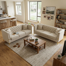 FX-P83-2PC Modern Velvet Upholstered Sofa Set of 2 by HouseOfZazla