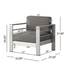 Cape Coral - 4 Pieces Outdoor Patio Chat Set