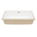 Modern Ceramic Rectangular Undermount Bathroom Sink With Overflow by HouseOfZazla