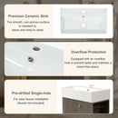 Bathroom Vanity With Sink, Freestanding Wood Grain Cabinet With Storage by Unique Piece Furniture