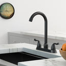 Stainless Steel Kitchen Sink Faucet With 2 Handles, 3 Hole Installation by HouseOfZazla