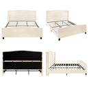 Platform Bed Frame With Tall Headboard And High Footboard by HouseOfZazla