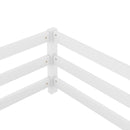 Twin Size Montessori Floor Bed With Fence - White by HouseOfZazla