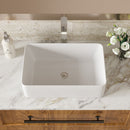 Modern European Design 21" X 14" Ceramic Rectangular Vessel Bathroom Sink - White by HouseOfZazla