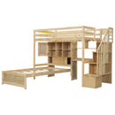 Loft Bed With Built In Desk And Staircase by HouseOfZazla