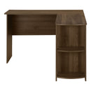 Computer Desk, Home Office, Corner, Storage Shelves, L Shape, Laptop, Contemporary & Modern - Walnut by Unique Piece Furniture