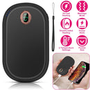 Rechargeable Hand Warmer Electric Hand Heater Portable Reusable Pocket Warmer Power Bank with Digital Display 2 Levels Double-sided Heating