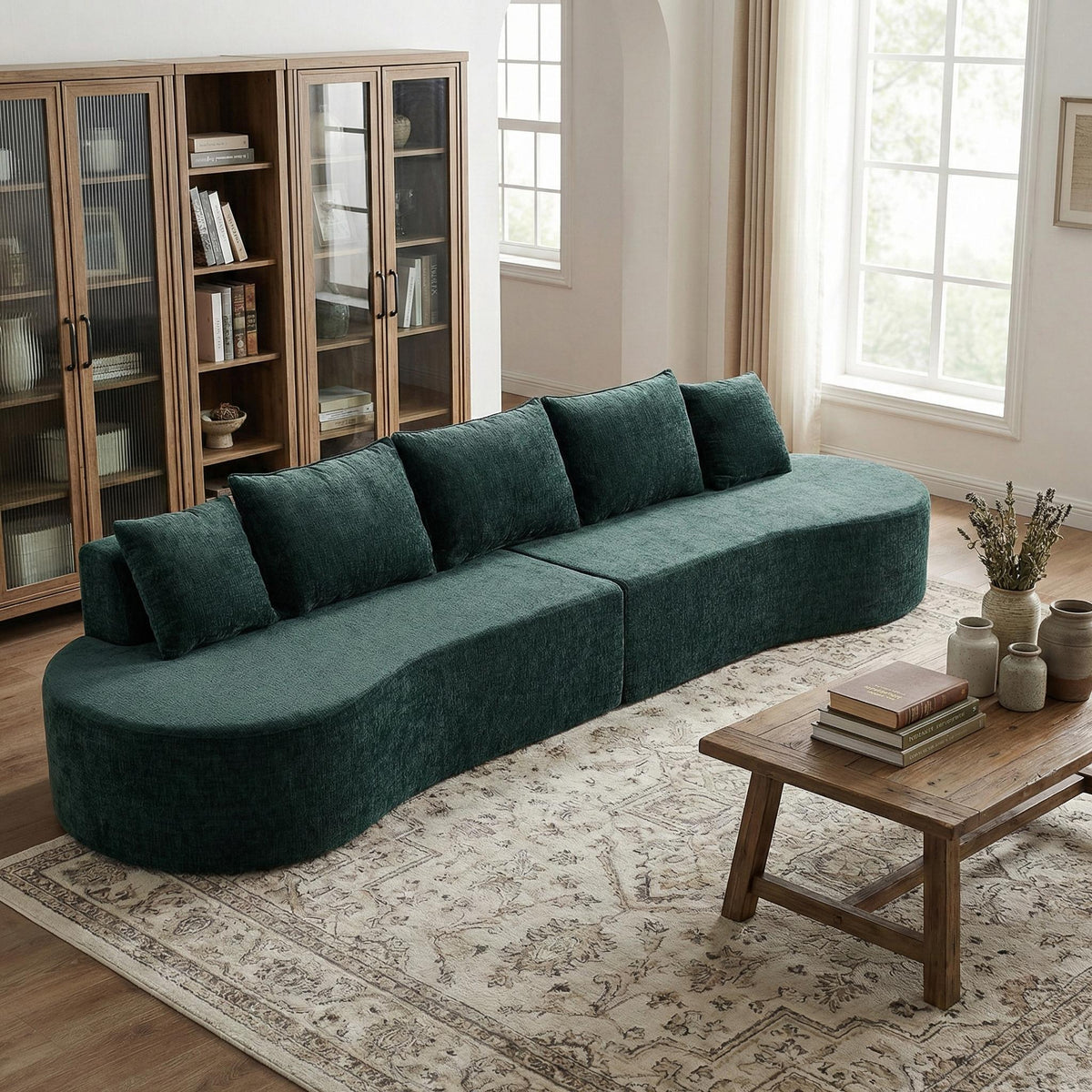138.6" Modern Curved Modular Sectional Sofa, photo 2 of 10