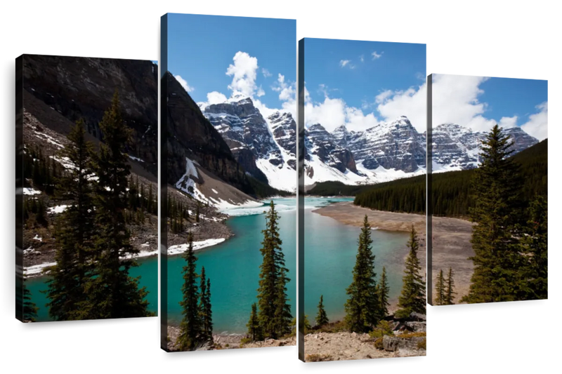 Moraine Lake At Banff Park Wall Art