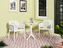 3 Piece Plastic Arm Chair Bistro Grs Premium Ocean Plastic by HouseOfZazla