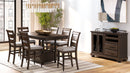 Upholstered Seat Ladderback Side Chair (Set of 2) - Coffee