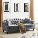 3-seater + 3-seater Combination sofa.Grey Velvet W834S00064