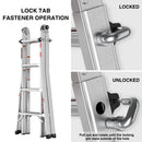 Multi-Position Foldable Aluminum Ladder, A-Frame And Straight Ladder, Ansi 250Lbs - Gray by HouseOfZazla