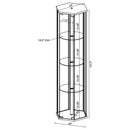 Tenley - 4 Shelf Curio Cabinet With Hexagonal Design by HouseOfZazla