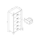 Carlos - 5 Pieces Queen Bedroom Set, Modern Design - Black by HouseOfZazla