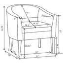 Barrel Back Accent Chair - Gray