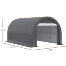 Outsunny - 10' x 16' Carport, Heavy Duty Portable Garage Storage Tent With Large Zippered Door, Anti-Uv Pe Canopy Cover For Car, Truck, Boat, Motorcycle, Bike, Garden Tools, Outdoor Work by HouseOfZazla