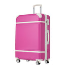 24 IN Luggage 1 Piece with TSA lock, Expandable Lightweight Suitcase Spinner Wheels, Vintage Luggage,Pink