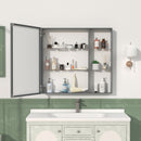 Medicine Cabinet, Wall Mounted Bathroom Mirror With Storage, Adjustable Shelves - Black Brown by HouseOfZazla