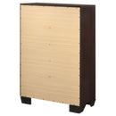 Hadfield - 5 Drawer Chest In Rich - Dark Brown by HouseOfZazla