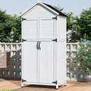 67-Inch White Storage Shed