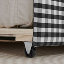 Gingham Daybed With USB Charging Port, Wave Shaped Design by HouseOfZazla