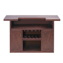 41.35"H Bar Table or Wine Cabinet - Brown Antique by HouseOfZazla