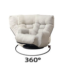 Modern With Metal Frame Swivel Game Lounge Chair With Adjustable Headrest And Waist Support, 360 Degree Rotatable Leisure Chair For Living Room - Gray by HouseOfZazla
