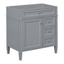 Bathroom Vanity With 2 Drawers And Tip-Out Drawer, Storage Cabinet by Unique Piece Furniture