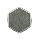 Modern Hammered Iron Geometric End Table