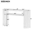 Console Table With Fluted Legs, Open Shelf by HouseOfZazla