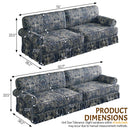 Luxuriously Comfortable Cloud Couch With Elegant Rolled Arms & Pleated Skirt Design