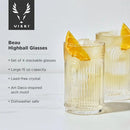 Beau Highball Glasses, Set of 4 by Viski