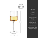 Laurel Crystal White Wine Glasses Set of 2 by Viski